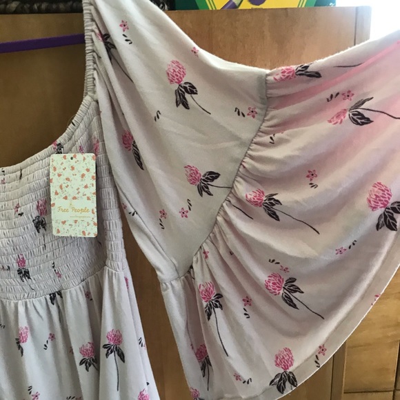 Free People Tunic Top Off Shoulder Cloud Berry XS - Picture 7 of 14